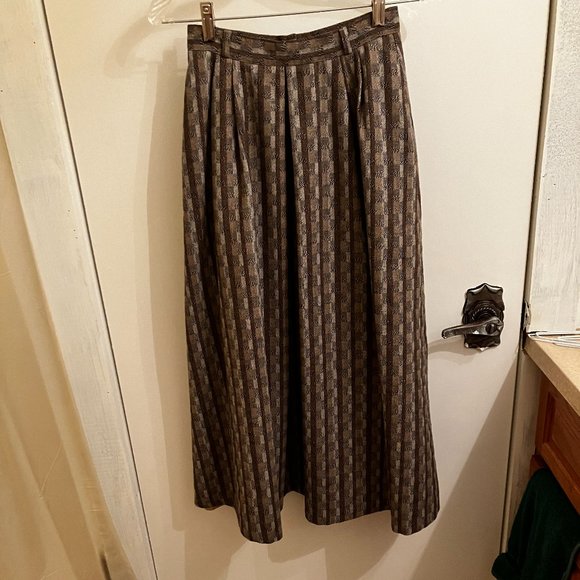 Seasons size 4 browns grey black skirt - Picture 1 of 10